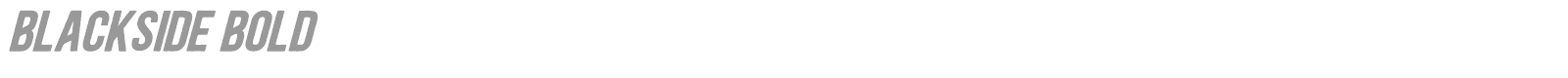 Blackside font preview